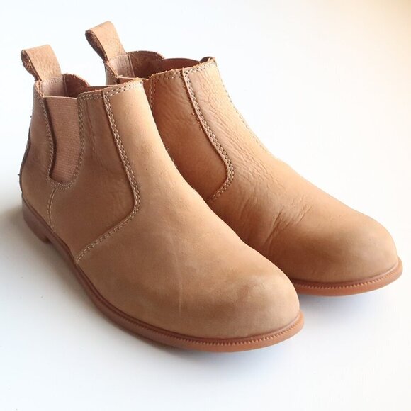Kodiak Tan Nubuck Leather Low-Rider Original Pull-on Chelsea Ankle Boots Booties - Picture 3 of 16